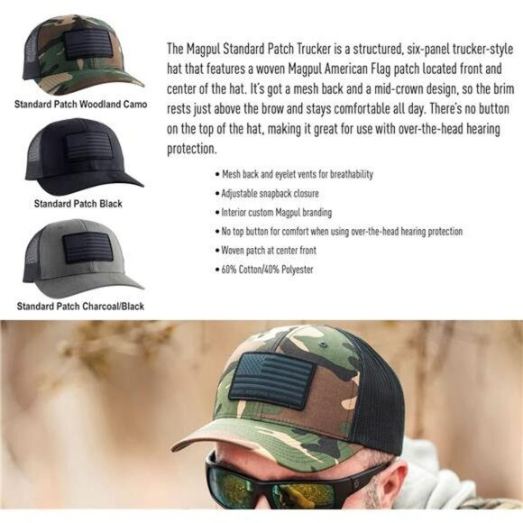 Trucker Hat Snapback Mesh Back Adjustable Baseball Cap One Size Fits Most - Picture 4 of 5